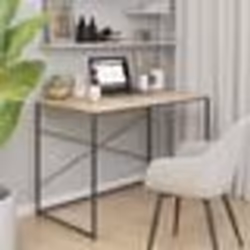 vidaXL Bureau d'ordinateur Noir et chêne 110x60x70cm Bois d'ingénierie
