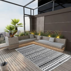 vidaXL Tapis d'extérieur ARAKIL Noir 160x230 cm PP - TU