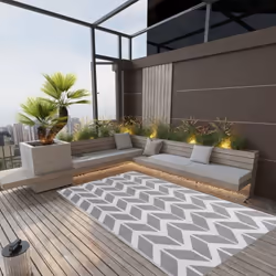 Ce tapis d’extérieur tendance est un excellent supplément décoratif à votre espace de vie extérieur ! Placez-le dans votre zo ...