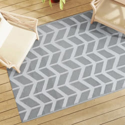 vidaXL Tapis d'extérieur ARAKIL gris 140 x 200 cm PP