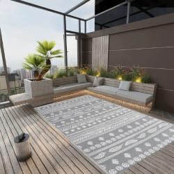 vidaXL Tapis d'extérieur ARAKIL Gris 190x290 cm PP - TU