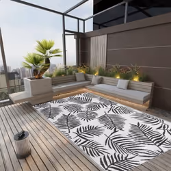 Ce tapis d'extérieur tendance est un excellent supplément décoratif à votre espace de vie extérieur ! Placez-le dans votre zo ...