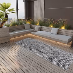 Ce tapis d’extérieur tendance est un excellent supplément décoratif à votre espace de vie extérieur ! Placez-le dans votre zo ...