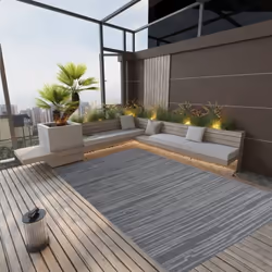 Ce tapis d’extérieur tendance est un excellent supplément décoratif à votre espace de vie extérieur ! Placez-le dans votre zo ...