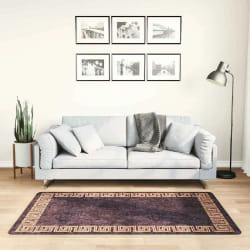 vidaXL Tapis lavable antidérapant 80x150 cm Noir et doré - TU