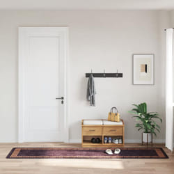 Vidaxl - Tapis lavable antidérapant 80x300 cm Noir et doré