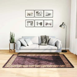 vidaXL Tapis lavable antidérapant 120x180 cm noir et doré - TU