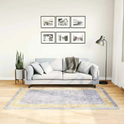 vidaXL Tapis lavable antidérapant 120x180 cm gris - TU