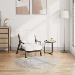 vidaXL Tapis lavable antidérapant f120 cm gris