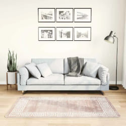 vidaXL Tapis lavable antidérapant 80x150 cm Beige