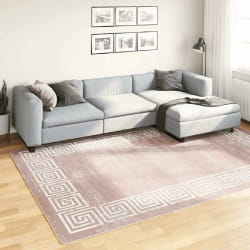 vidaXL Tapis lavable antidérapant 190x300 cm beige - TU
