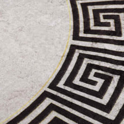 vidaXL Tapis lavable antidérapant f120 cm beige clair