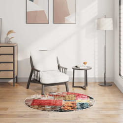 Vidaxl - Tapis lavable antidérapant Patchwork φ120 cm multicolore