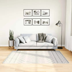 vidaXL Tapis lavable antidérapant 120x180 cm noir et blanc - TU
