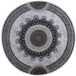 Tapis lavable antidérapant φ120 cm multicolore Vidaxl