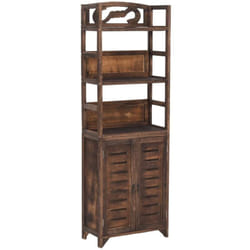 Vidaxl - Vitrine Marron foncé 46x24x140 cm Bois massif de Paulownia