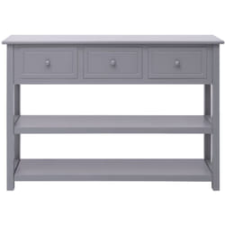 Vidaxl - Buffet Gris 108x30x76 cm Bois de Paulownia massif