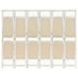 vidaXL Cloison de séparation 6 panneaux Crème 210x165 cm Tissu