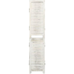 Vidaxl - Cloison de séparation 3 panneaux Blanc antique 105x165 cm Bois