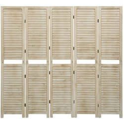 Vidaxl - Cloison de séparation 5 panneaux 175x165 cm Bois de Paulownia