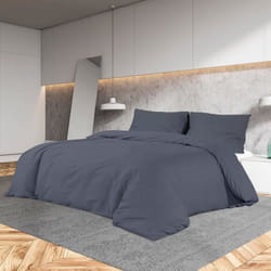 vidaXL Ensemble de housse de couette Anthracite 220x240 cm Microfibre - 220 x 240 cm