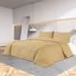 vidaXL Ensemble de housse de couette Taupe 200x200 cm Microfibre - 200 x 200 cm