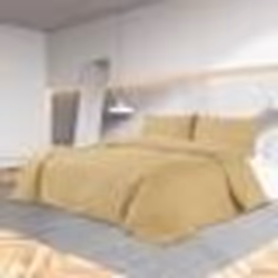 vidaXL Ensemble de housse de couette Taupe 225x220 cm Microfibre - 225 x 220 cm