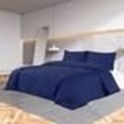 vidaXL Ensemble de housse de couette Bleu marine 240x220 cm Microfibre - 240 x 220 cm