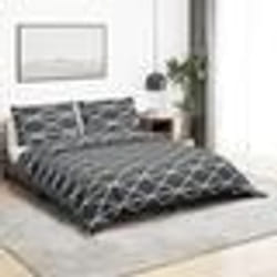 vidaXL Ensemble de housse de couette Gris 240x220 cm Coton - 240 x 220 cm