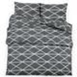 vidaXL Ensemble de housse de couette Gris 200x200 cm Coton - 200 x 200 cm