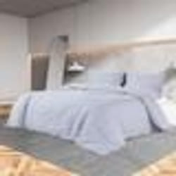 vidaXL Ensemble de housse de couette Gris 260x220 cm Coton - 260 x 220 cm