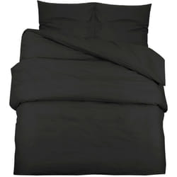 vidaXL Ensemble de housse de couette Noir 260x240 cm Coton - 260 x 240 cm