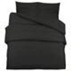 vidaXL Ensemble de housse de couette Noir 155x220 cm Coton - 155 x 220 cm