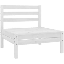 Vidaxl - Canapé central de jardin blanc bois de pin massif