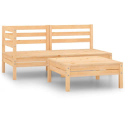 Vidaxl Salon De Jardin 3 Pcs Bois Massif De Pin