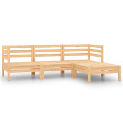 Salon De Jardin 4 Pcs Bois De Pin Massif