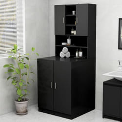 Vidaxl - Meuble pour machine à laver Noir