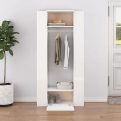 Armoires de couloir 2 pcs blanc Bois d'ingénierie Vidaxl
