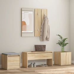 vidaXL Ensemble de meubles de couloir Chêne Sonoma Bois d'ingénierie