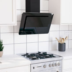 Vidaxl - Hotte murale 60 cm Acier inoxydable et verre trempé Noir