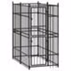 vidaXL Chenil d'extérieur pour chiens Acier 1,84 m²