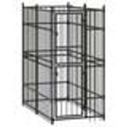 vidaXL Chenil d'extérieur pour chiens Acier 1,84 m²