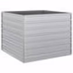 vidaXL Lit surélevé de jardin 100x100x77 cm Acier galvanisé Argenté - TU