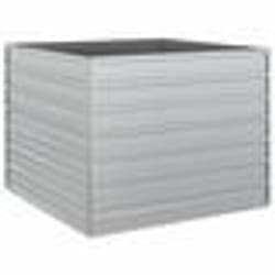 vidaXL Lit surélevé de jardin 100x100x77 cm Acier galvanisé Argenté - TU
