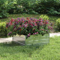 Vidaxl - Lit surélevé de jardin 100x100x45 cm Acier galvanisé Argenté