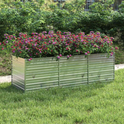 Vidaxl - Lit surélevé de jardin 240x80x77 cm Acier galvanisé Argenté