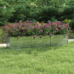 Lit surélevé de jardin 240x40x45 cm Acier galvanisé Argenté vidaXL