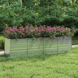 Vidaxl - Lit surélevé de jardin 320x80x77 cm Acier galvanisé Argenté