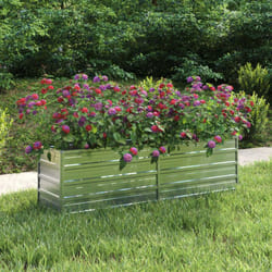 Vidaxl - Lit surélevé de jardin 160x40x45 cm Acier galvanisé Argenté
