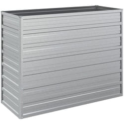 Lit surélevé de jardin 100x40x77 cm Acier galvanisé Argenté